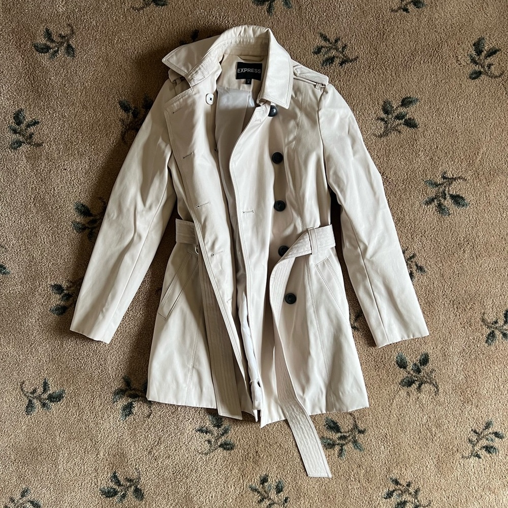 Express Women's Beige Trench Coat